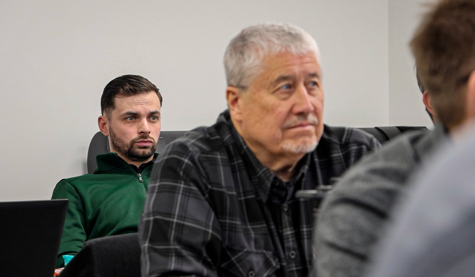 Wells and Wiese listening